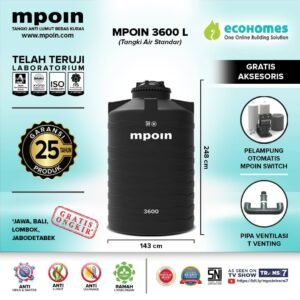 MPOIN WAVE Plus 3600 L ( Tangki Standar ) - Anti Virus & Bakteri