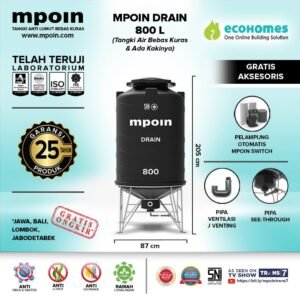 MPOIN DRAIN 800 L ( Tangki Bebas Kuras & Kaki ) - Anti Virus & Bakteri