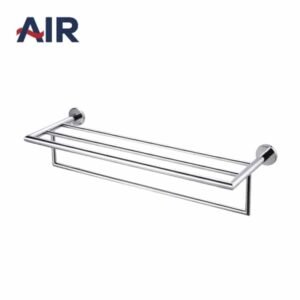 AIR Double Towel Bar / Gantungan Handuk Tempel Dinding Tembok Kamar Mandi ASB 01-16B