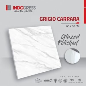 INDOGRESS Grigio Carrara 60 x 60 KW 1 ( Glazed Polish )
