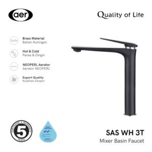 AER Kran Wastafel Panas Dingin Kuningan – Mixer Faucet Brass SAS WH3T