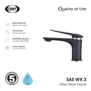 AER Kran Wastafel Panas Dingin / Mixer Faucet SAS WX3
