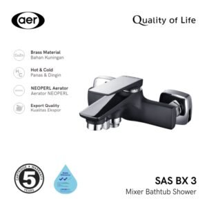 AER Kran Shower- Air Panas Dingin Kuningan Mixer Faucet SAS SX3