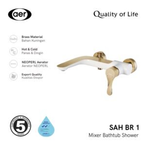 AER Kran Bathtub Shower – Keran Air Panas Dingin Kuningan / Brass Mixer Bathtub Shower Faucet SAH BR 1