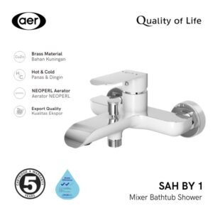 AER Kran Bathtub Shower – Keran Air Panas Dingin Kuningan / Brass Mixer Bathtub Shower Faucet SAH BY 1