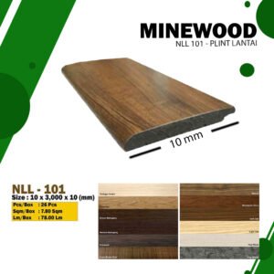 MINEWOOD Wallpanel Plint Lantai 100 mm - motif kayu, warna custom ( NLL 101 )