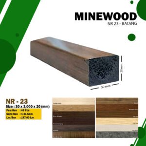 MINEWOOD Wallpanel Batang 30x20 mm - motif kayu, warna custom ( NR23 )