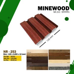 MINEWOOD Wallpanel Papan - motif kayu, warna custom ( NR253 )