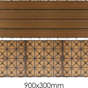 MILAN ECOWOOD - Garden Tile Decking Series (Quick Deck - DIY) / Lantai Kayu Parket Quick Deck Tile - MSP-QD-900-ZX
