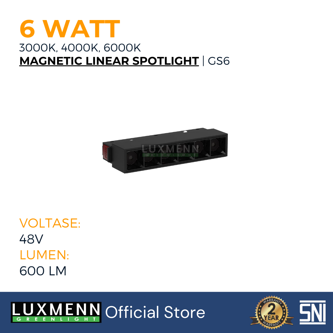 LUXMENN – LED Magnetic – LUX-GS6/6W – White / Warm White / Cool White