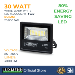 LUXMENN - LED Floodlight - LUX-FL30/30W - White / Warm White