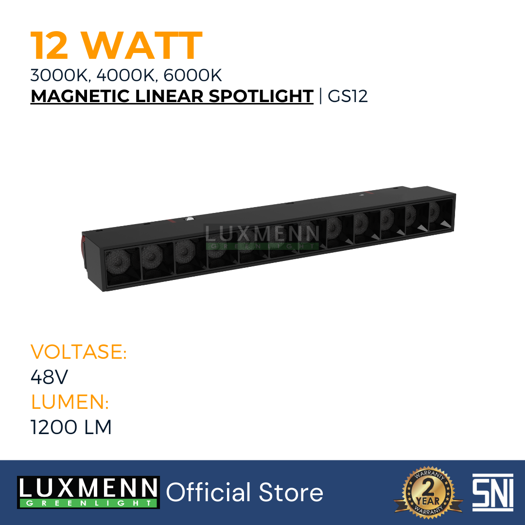 LUXMENN – LED Magnetic – LUX-GS12/12W – White / Warm White / Cool White