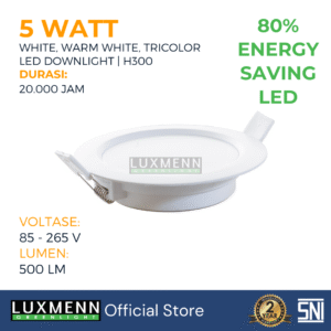 Luxmenn - LED Lampu Inbow Downlight - LUX-H300/5W - White - Warm White