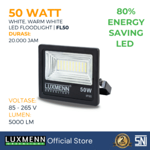 LUXMENN - LED Floodlight - LUX-FL50/50W - White / Warm White