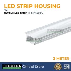 LUXMENN - LED Strip Alumunium Housing - LUX-HSIP/2015A/3M 20x15mm - Silver