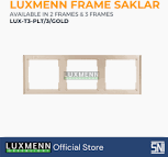LUXMENN - Frame For Switch And Socket - LUX-T3 PLT/3 - Black, Brown, Gold,  Grey