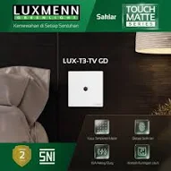 LUXMENN - T3 GD-Series Antenna TV Socket - LUX-T3-TV GD - White/Black