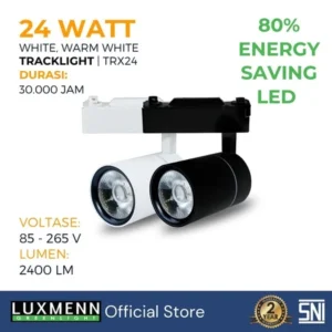 LUXMENN - LED Tracklight - LUX-TRX/24W (BB&BW) - White / Warm White / Cool White