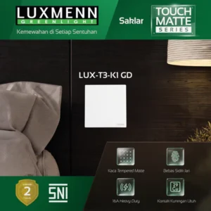 LUXMENN - T3 GD-Series Switch - LUX-T3-K2/2 GD - Grey/Blue