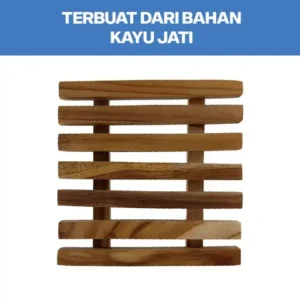 NATURA Wooden Cutlery - Tatakan Sorata Persegi 15.5 cm