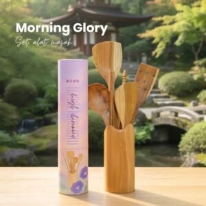 NATURA Wooden Cutlery - Set Alat Masak Kayu Morning Glory Cookware Set Food Grade