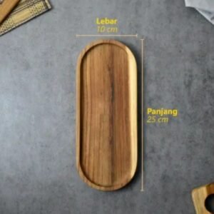 NATURA Wooden Cutlery - Piring Oval Kayu Jati
