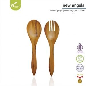 NATURA Wooden Cutlery - Sendok Garpu Jumbo New Angela 28 cm