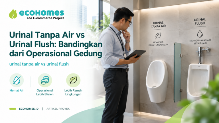 Urinal Tanpa Air vs Urinal Flush: Bandingkan dari Operasional Gedung
