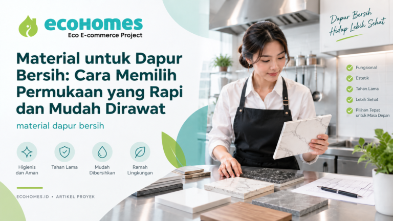 Material untuk Dapur Bersih: Cara Memilih Permukaan yang Rapi dan Mudah Dirawat